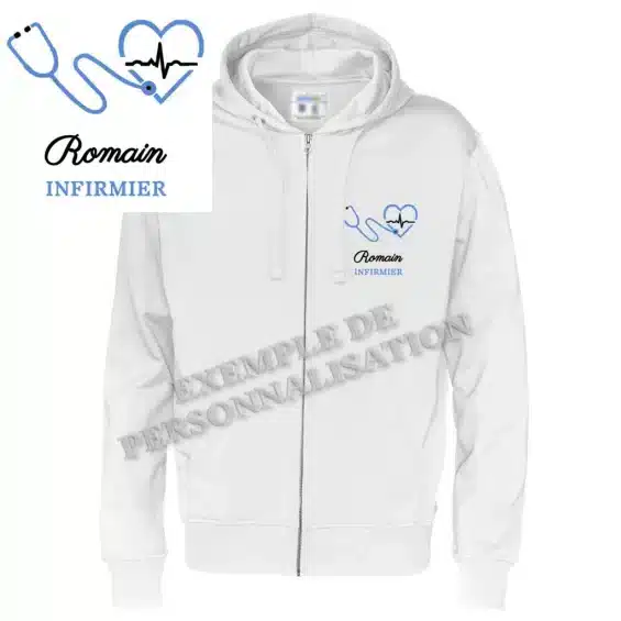 Veste à capuche pour infirmiers et soignants – Image 2